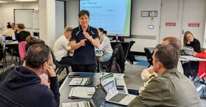 Leading faculty planning workshop group work