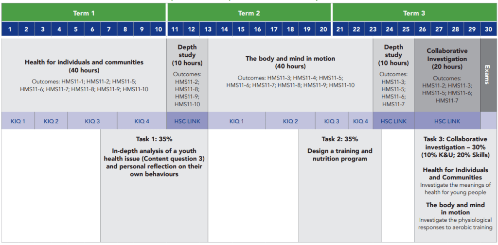 Year 11 HM scope and sequence options